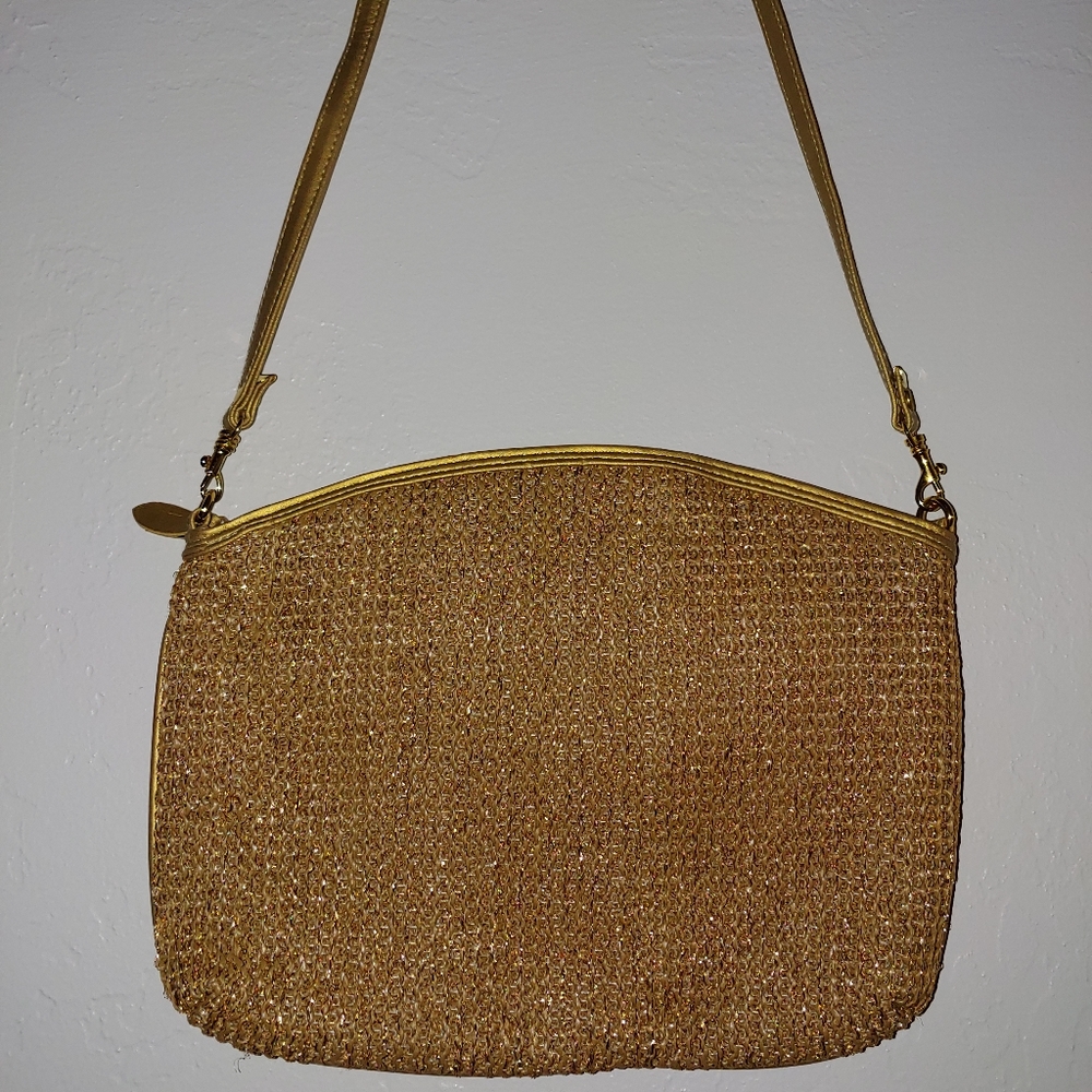 Warren Reed gold shimmer purse